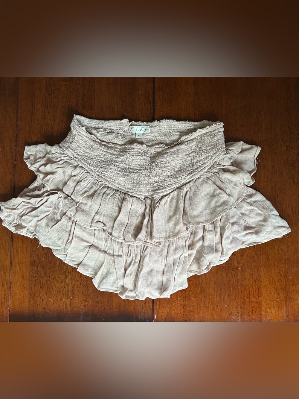 Rock N Rags Sunshine Daydream Mini Skirt Tan/beige
